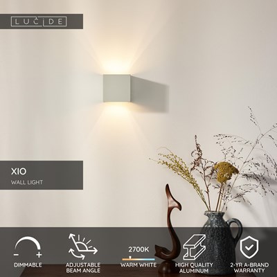 Lucide XIO - Wall light - LED Dim. - G9 - 1x4W 2700K - Adjustable beam angle - White